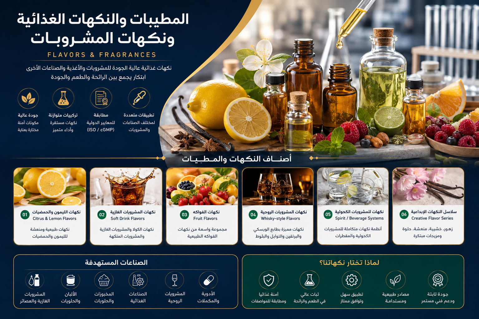 تصميم توضيحي للمطيبات والنكهات